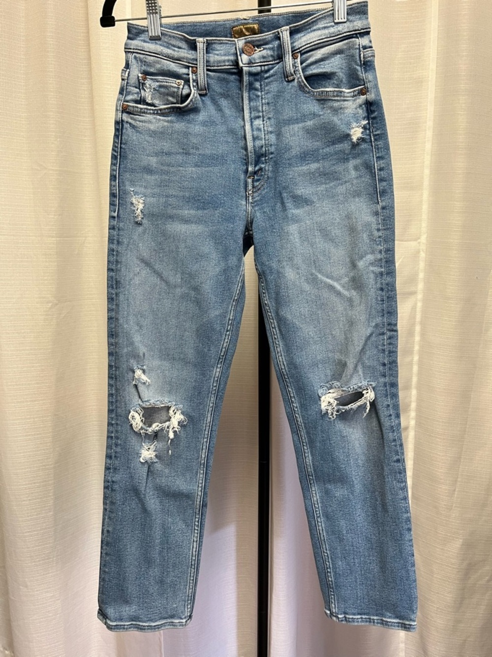 Mother Tomcat Distressed Cropped Jeans | size 26
